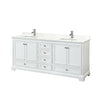 Custom image for White with Polished Chrome Trim / Giotto Quartz, Rectangular Sink / No Mirror