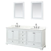 Custom image for White with Polished Chrome Trim / Giotto Quartz, Rectangular Sink / 24
