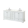 Custom image for White with Polished Chrome Trim / Giotto Quartz, Rectangular Sink / No Mirror