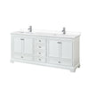 Custom image for White with Polished Chrome Trim / White Cultured Marble, Rectangular Sink / No Mirror