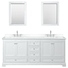 Custom image for White with Polished Chrome Trim / White Cultured Marble, Rectangular Sink / 24