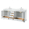 Custom image for White with Polished Chrome Trim / White Cultured Marble, Rectangular Sink / No Mirror