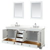 Custom image for White with Polished Chrome Trim / White Quartz, Rectangular Sink / 24