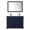 Custom image for Dark Blue with Matte Black Trim / Carrara Cultured Marble / 46