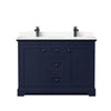 Custom image for Dark Blue with Matte Black Trim / Carrara Cultured Marble / No Mirror