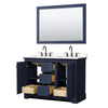 Custom image for Dark Blue with Matte Black Trim / Carrara Cultured Marble / 46