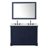 Custom image for Dark Blue with Matte Black Trim / White Carrara Marble / 46