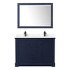 Custom image for Dark Blue with Matte Black Trim / White Cultured Marble / 46