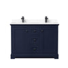 Custom image for Dark Blue with Matte Black Trim / White Cultured Marble / No Mirror