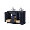 Custom image for Dark Blue with Matte Black Trim / White Quartz / No Mirror