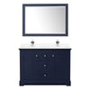 Custom image for Dark Blue with Polished Chrome Trim / White Cultured Marble / 46