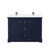 Custom image for Dark Blue with Polished Chrome Trim / White Cultured Marble / No Mirror