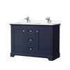 Custom image for Dark Blue with Polished Chrome Trim / White Cultured Marble / No Mirror