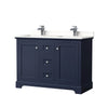 Custom image for Dark Blue with Polished Chrome Trim / White Quartz / No Mirror
