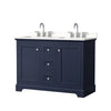 Custom image for Dark Blue with Polished Chrome Trim / White Quartz / No Mirror