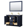 Custom image for Dark Blue with Brushed Gold Trim / Carrara Cultured Marble / 46