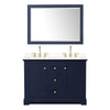 Custom image for Dark Blue with Brushed Gold Trim / White Quartz / 46