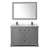 Custom image for Dark Gray with Matte Black Trim / White Carrara Marble / 46