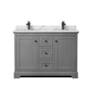 Custom image for Dark Gray with Matte Black Trim / White Carrara Marble / No Mirror