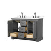 Custom image for Dark Gray with Matte Black Trim / White Cultured Marble / No Mirror