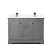 Custom image for Dark Gray with Polished Chrome Trim / Carrara Cultured Marble / No Mirror
