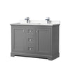 Custom image for Dark Gray with Polished Chrome Trim / Carrara Cultured Marble / No Mirror