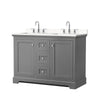 Custom image for Dark Gray with Polished Chrome Trim / Carrara Cultured Marble / No Mirror