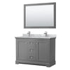 Custom image for Dark Gray with Polished Chrome Trim / White Carrara Marble / 46
