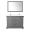 Custom image for Dark Gray with Polished Chrome Trim / White Cultured Marble / 46