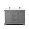 Custom image for Dark Gray with Polished Chrome Trim / White Cultured Marble / No Mirror