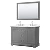 Custom image for Dark Gray with Polished Chrome Trim / White Cultured Marble / 46
