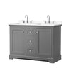 Custom image for Dark Gray with Polished Chrome Trim / White Cultured Marble / No Mirror