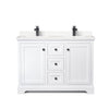 Custom image for White with Matte Black Trim / Carrara Cultured Marble / No Mirror