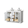 Custom image for White with Matte Black Trim / Carrara Cultured Marble / No Mirror