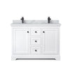 Custom image for White with Matte Black Trim / White Carrara Marble / No Mirror