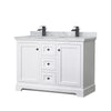Custom image for White with Matte Black Trim / White Carrara Marble / No Mirror