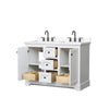 Custom image for White with Matte Black Trim / White Cultured Marble / No Mirror