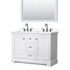 Custom image for White with Matte Black Trim / White Cultured Marble / No Mirror