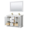 Custom image for White with Brushed Gold Trim / Carrara Cultured Marble / 46