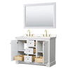 Custom image for White with Brushed Gold Trim / Carrara Cultured Marble / 46