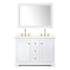 Custom image for White with Brushed Gold Trim / White Quartz / 46
