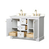 Custom image for White with Brushed Gold Trim / White Quartz / No Mirror