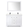 Custom image for White with Polished Chrome Trim / Carrara Cultured Marble / 46