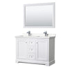 Custom image for White with Polished Chrome Trim / Carrara Cultured Marble / 46