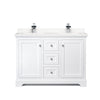 Custom image for White with Polished Chrome Trim / Carrara Cultured Marble / No Mirror