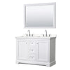 Custom image for White with Polished Chrome Trim / Carrara Cultured Marble / 46