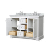 Custom image for White with Polished Chrome Trim / White Carrara Marble / No Mirror