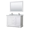 Custom image for White with Polished Chrome Trim / White Carrara Marble / 46