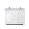 Custom image for White with Polished Chrome Trim / White Carrara Marble / No Mirror