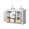 Custom image for White with Polished Chrome Trim / Giotto Quartz / No Mirror